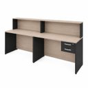 Ver imagem 3 de Conjunto 2 Balcões de Atendimento e Recepção Comercial 140x60cm com Gaveteiro Suspenso de 2 Gavetas
