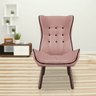 Kit 03 Poltronas Decorativa Jessica com Capitonê Suede Rose - 6