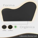 Ver imagem 2 de Cabeceira Led Orgânica 140cm Casal Painél para Cama Box Bouclé Serena