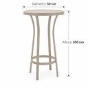 Ver imagem 3 de Conjunto Bistro + 3 Banquetas Varanda Alumínio e Corda Náutica Área Gourmet Moderna:Champanhe