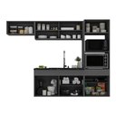 Ver imagem 3 de Armário de Cozinha Modulada Completa Suspensa 251,5cm Milano Multimóveis Mp2405 Cinza