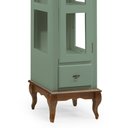 Ver imagem 3 de Cristaleira 1 Porta e Laterais em Vidro 2 Prateleiras 60111 Linz Móveis - Verde Musgo/imbuia Glazer