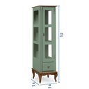 Ver imagem 4 de Cristaleira 1 Porta e Laterais em Vidro 2 Prateleiras 60111 Linz Móveis - Verde Musgo/imbuia Glazer