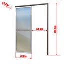 Ver imagem 4 de Porta de Correr Suspensa Vidrao Dir L.25 Mix Corten 210x70 Brimak