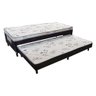 Cama Box Conjugado Solteiro Super Box Premium Auxiliar Espuma D28 1,88x0,88x0,52 Branco e Preto - 3