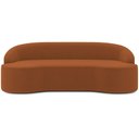 Ver imagem 3 de Sofá 3 Lugares Curvo Sala de Estar Living Lótus D02 Veludo Telha 210 Cm D-262 - Lyam Decor