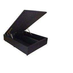 Baú 193 Cantoneira Cromada Espumado Suede Preto ? Italian Flex - 1 Baú 193 Cantoneira Cromada Espumado Suede Preto ? Italian Flex - 1