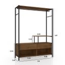 Ver imagem 3 de Guarda Roupa Closet 2 Gavetas Barcelona Preto-demolição - Artefamol