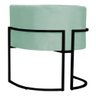 Poltrona Decorativa Sala Estar Recepção Escritório Luana Base Preta Veludo Acqua - Montanaris Decor - 2