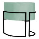 Ver imagem 2 de Poltrona Decorativa Sala Estar Recepção Escritório Luana Base Preta Veludo Acqua - Montanaris Decor