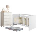 Ver imagem 2 de Berço Nacional Life 2186 com Gaveteiro Soft Branco Acetinado Colchão Sleep - Tigus