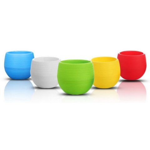 Vaso Decorativo Plástico Cachepot Redondo Branco p/ Plantas