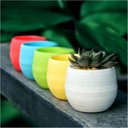 Ver imagem 3 de Vaso Decorativo Plástico Cachepot Redondo Branco p/ Plantas