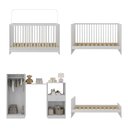 Ver imagem 6 de Berço 3 em 1 e Guarda-roupas 4 Portas 1 Gaveta Multimóveis Mp4144 Branco