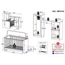 Ver imagem 4 de Berço 3 em 1 e Guarda-roupas 4 Portas 1 Gaveta Multimóveis Mp4144 Branco