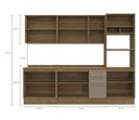 Ver imagem 5 de Armário de Cozinha Modulada Completa Reta 7 Peças 2,70m 204 Botanic Kappesberg