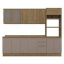 Ver imagem 3 de Armário de Cozinha Modulada Completa Reta 7 Peças 2,70m 204 Botanic Kappesberg