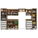 Ver imagem 4 de Cozinha Compacta 7 Peças 8 Portas 8 Gavetas Confort Branco/Cinamomo/Off-White