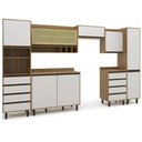 Ver imagem 2 de Cozinha Compacta 7 Peças 8 Portas 8 Gavetas Confort Branco/Cinamomo/Off-White