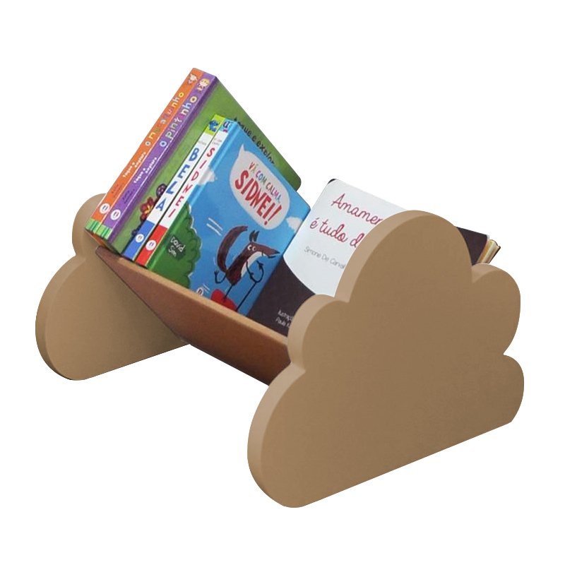 Porta Livros Nuvem - Revisteiro de chão 40 cm - Montessori - 1