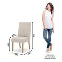Ver imagem 5 de Cadeira para Mesa de Jantar Ambiente Eloá Kit 2 Peças Nature Linho - Henn
