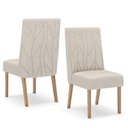 Ver imagem 2 de Cadeira para Mesa de Jantar Ambiente Eloá Kit 2 Peças Nature Linho - Henn