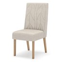 Ver imagem 3 de Cadeira para Mesa de Jantar Ambiente Eloá Kit 2 Peças Nature Linho - Henn