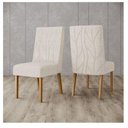 Ver imagem 1 de Cadeira para Mesa de Jantar Ambiente Eloá Kit 2 Peças Nature Linho - Henn