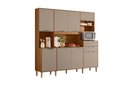 Ver imagem 1 de Cozinha Compacta Iúna 8 Portas 2 Gavetas Ipê/ipê/fendy - Nicioli