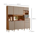 Ver imagem 4 de Cozinha Compacta Iúna 8 Portas 2 Gavetas Ipê/ipê/fendy - Nicioli