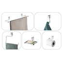 Ver imagem 1 de Kit de Banheiro para Pendurar Parede 5 Peças Schmitt Aramado:cromado