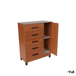 Cômoda Sapateira Gaveteiro Multiuso 1 Porta 5 Gavetas Cinamomo - 7