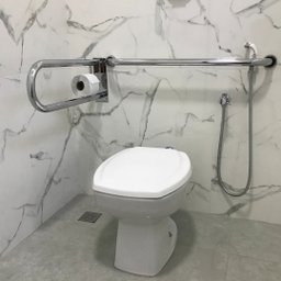 Barra de Apoio Para Sanitário Articulada Com Papeleira - 4