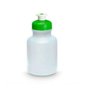 Kit 140 Mini Garrafas Squeeze 300ml plástico transparente tampa verde - 1
