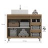 Gabinete de Banheiro 100cm com Cuba Ref 1000 Cewal - Itapuã/off White - 2