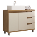 Ver imagem 3 de Gabinete de Banheiro 100cm com Cuba Ref 1000 Cewal - Itapuã/off White