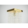 Lustre Pendente Plafon Cristal Crilick Pl7201 Dourado - 3
