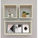 Ver imagem 1 de Kit com 3 Nichos Decoração para Sala Nude Retangular