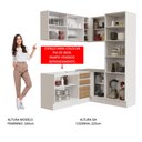 Ver imagem 6 de Armário de Cozinha Completa de Canto 329cm Branco Rustic Glamy Madesa 01