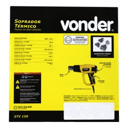 Soprador Termico Pistola Ar Quente Profissional Com 4 Bicos 220v 1500W STV150 Vonder - 8