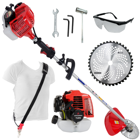 Roçadeira Profissional Nakashi T262M 26cc com Motor Mitsubishi TU26 a Gasolina