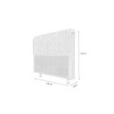 Ver imagem 3 de Cabeceira De Cama Box Daiana Casal 140cm X 118cm Suede Cinza Ms Decor