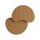 Ver imagem 3 de Kit 2 Mesas de Centro para Sala Design Orgânica Gaia com Metal Dourado e MDF Preto