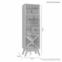 Ver imagem 4 de Cristaleira Graça com 1 Porta e Adega JCM:Off/Cinamomo