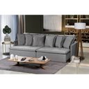 Ver imagem 2 de Sofá Modular Olinda 4 Lugares 2.30 MT com Molas Retrátil Reclinável Linho Corriente Sofatec