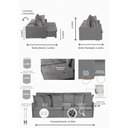 Ver imagem 3 de Sofá Modular Olinda 4 Lugares 2.30 MT com Molas Retrátil Reclinável Linho Corriente Sofatec