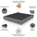 Ver imagem 3 de Cama Queen Base Box 160cm Cairo Facto Cinza Z37 - Mpozenato