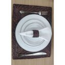 Ver imagem 1 de Sousplat com Porta Guardanapo em Bambu e Rattan - 30X40XCM