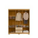 Ver imagem 5 de Guarda-Roupa Casal 6 Portas e 2 Gavetas com Pés Saint Off White/Carvalho Americano