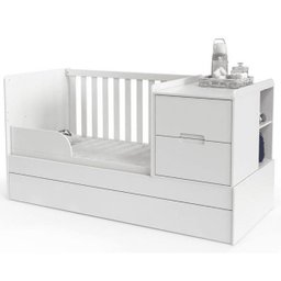 Berço Matic Crescer Americano com Grade Fixa Branco Soft - 1